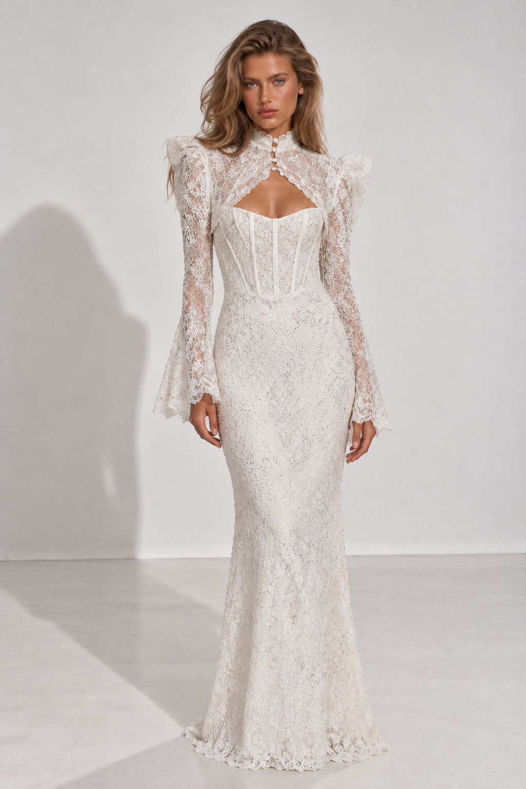Robe en dentelle scintillante