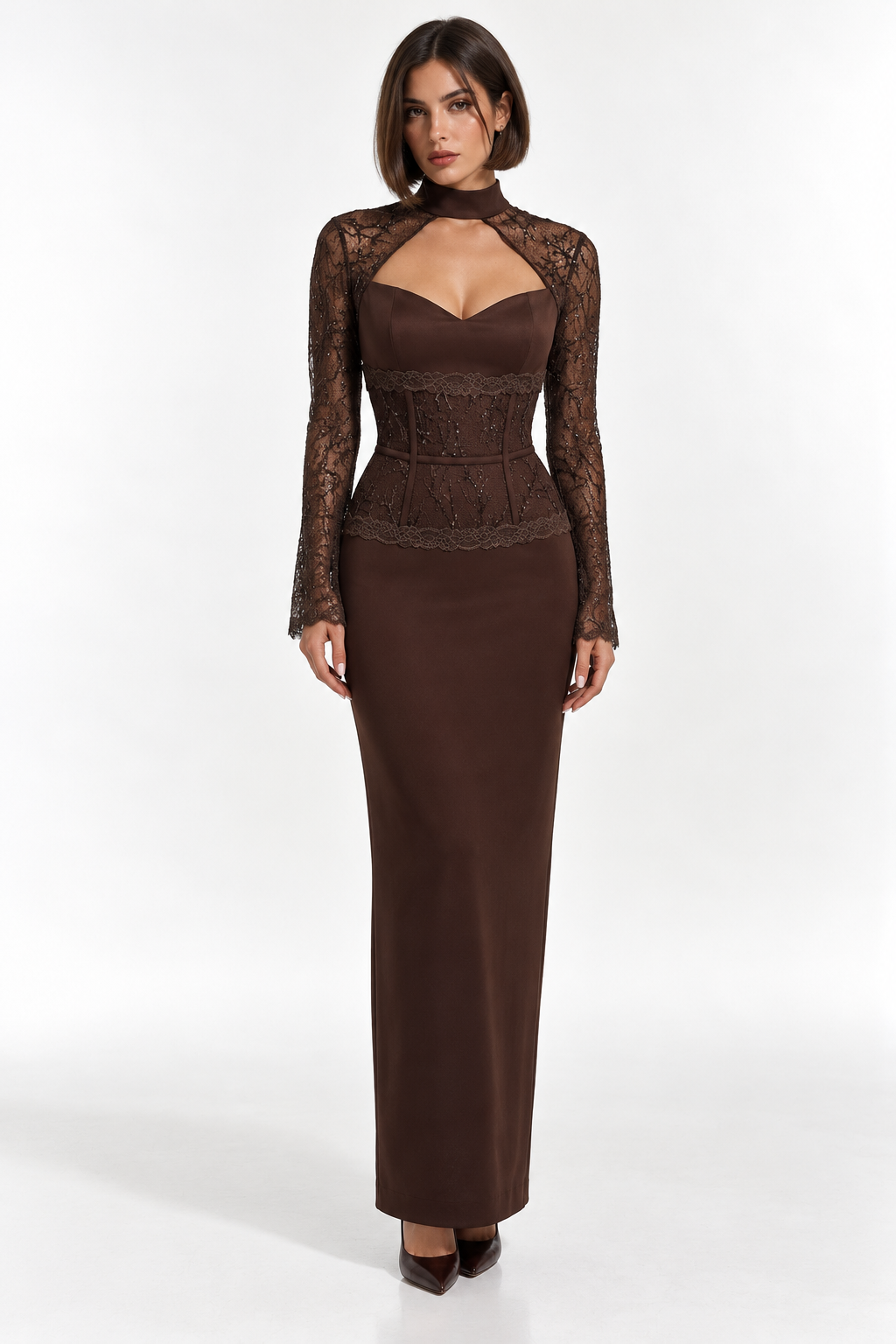 Robe avec corset amovible