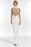 Robe perle avec col amovible