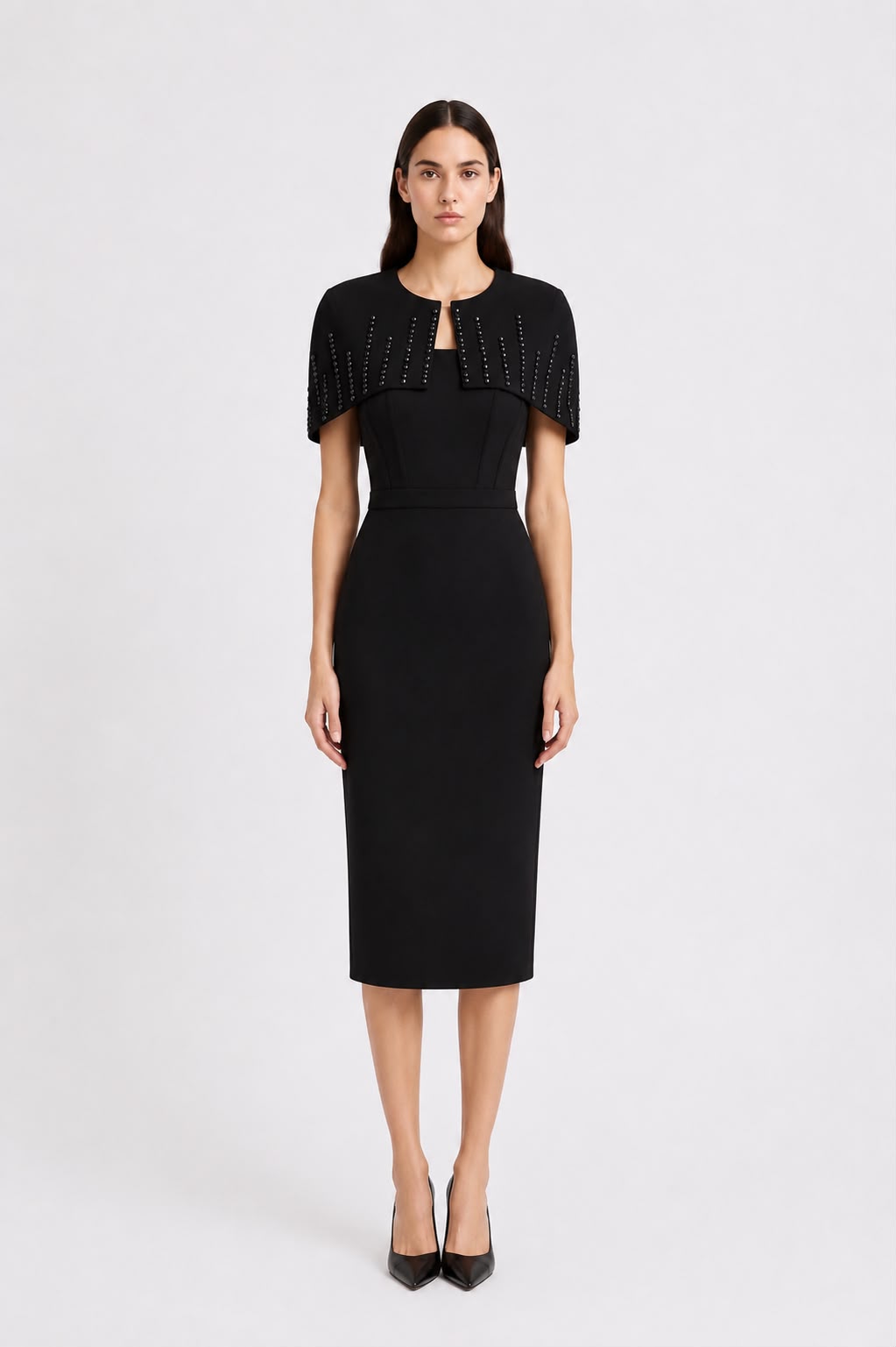 Robe Cape Midi Noir