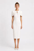 Robe Cape Midi Blanc