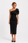 Robe Midi Noeud Papillon Noir