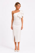 Robe Midi Noeud Papillon Blanc