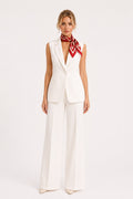 Ensemble Tailleur Sans Manches Blanc