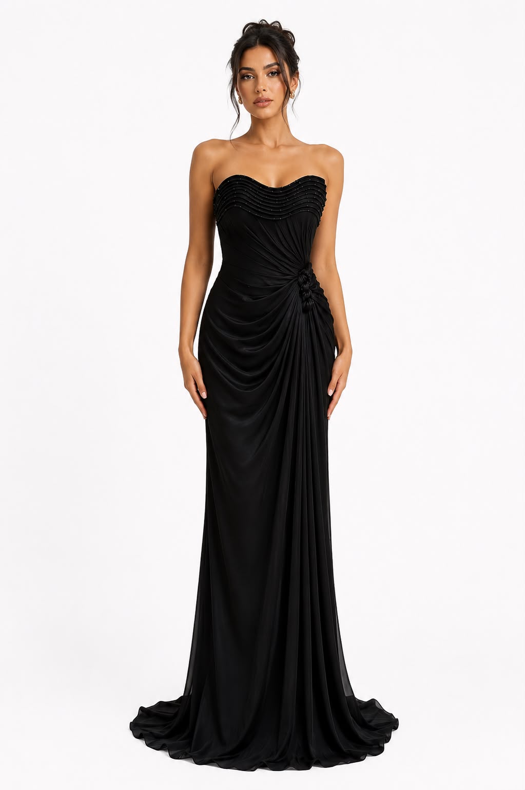 Robe Longue Bustier en Mousseline